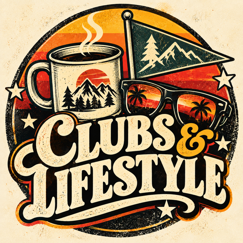 Clubs & Lifestyle retro ringer tee category graphic