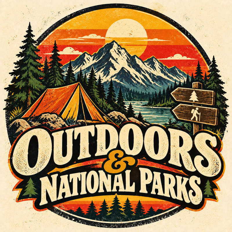 Outdoors & National Parks retro ringer tee category graphic