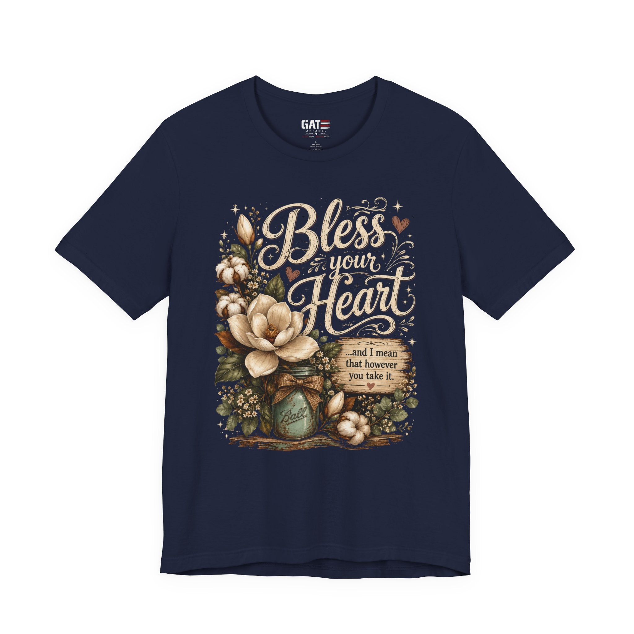 Funny Southern Shirt, Bless Your Heart Tee, Southern Humor Graphic Tee, Magnolia Floral Shirt, Country Girl Gift, Farmhouse Style Tee