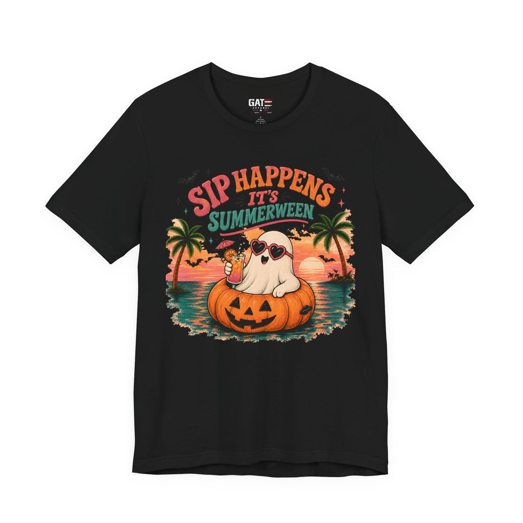 Summerween Shirt, Spooky Beach Shirt, Ghost Beach Tee, Halloween Beach Shirt, Coastal Halloween Tee, Tropical Ghost Shirt