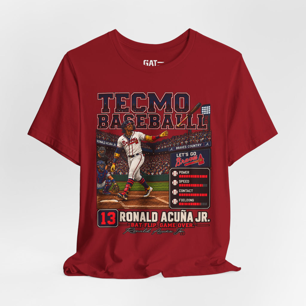 Ronald Acuña Jr. Tee Atlanta Braves — Retro Arcade Baseball T-Shirt