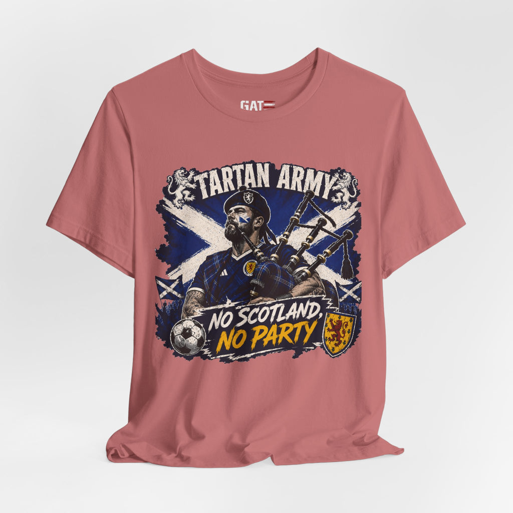 Scotland World Cup Soccer Shirt, Tartan Army Fan Tee, No Scotland No Party Shirt, Scottish Football Supporter Gift