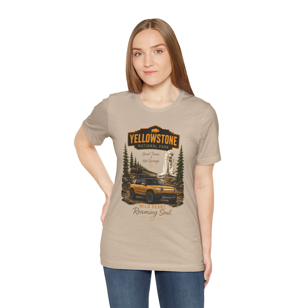 Yellowstone National Park Tee — "Wild Heart Roaming Soul" Adventure T‑Shirt
