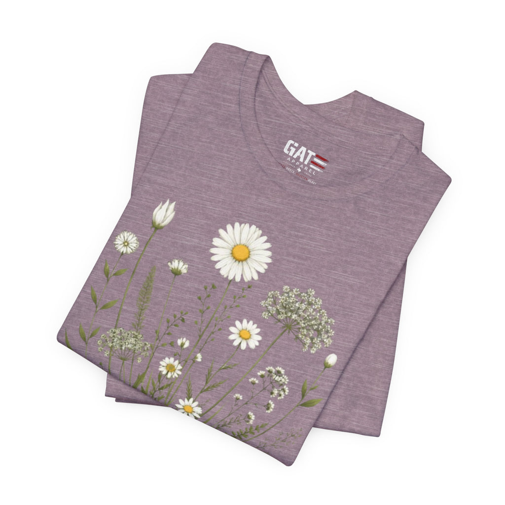Floral 'Grow Positive Thoughts' T‑Shirt