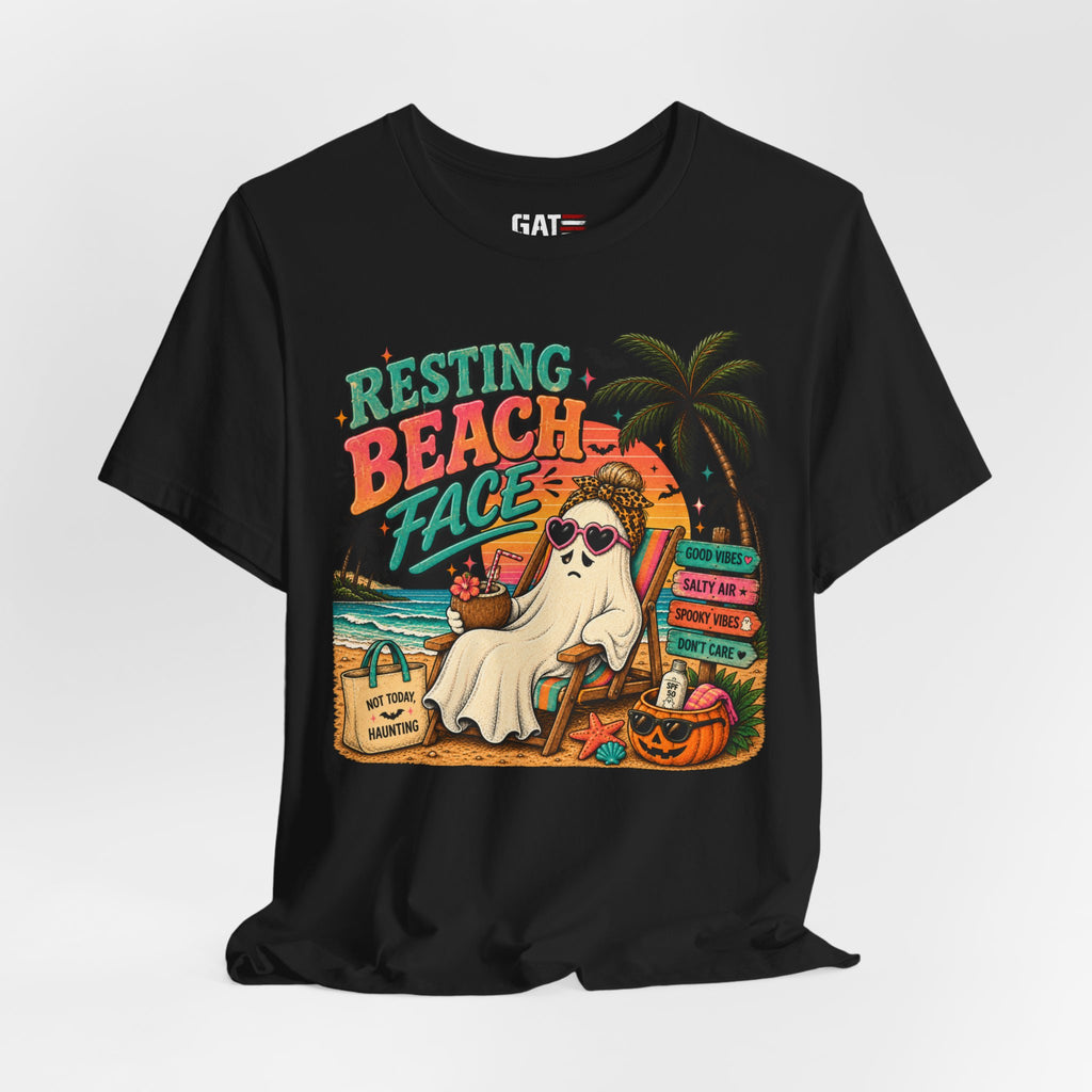 Summerween Spooky Beach Shirt | Tropical Ghost Tee Style 4