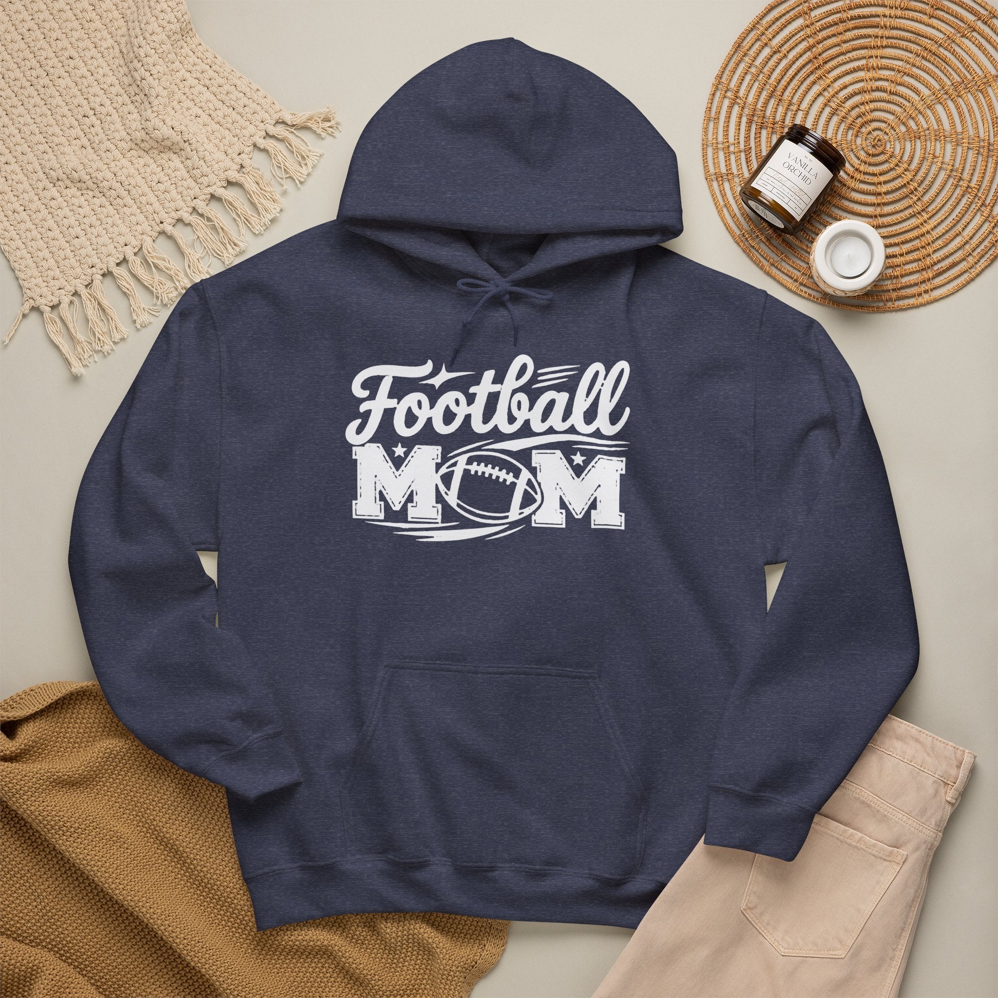 Football Mom Personalized Comfort Hoodie Custom Player Name Number Game Day Tee