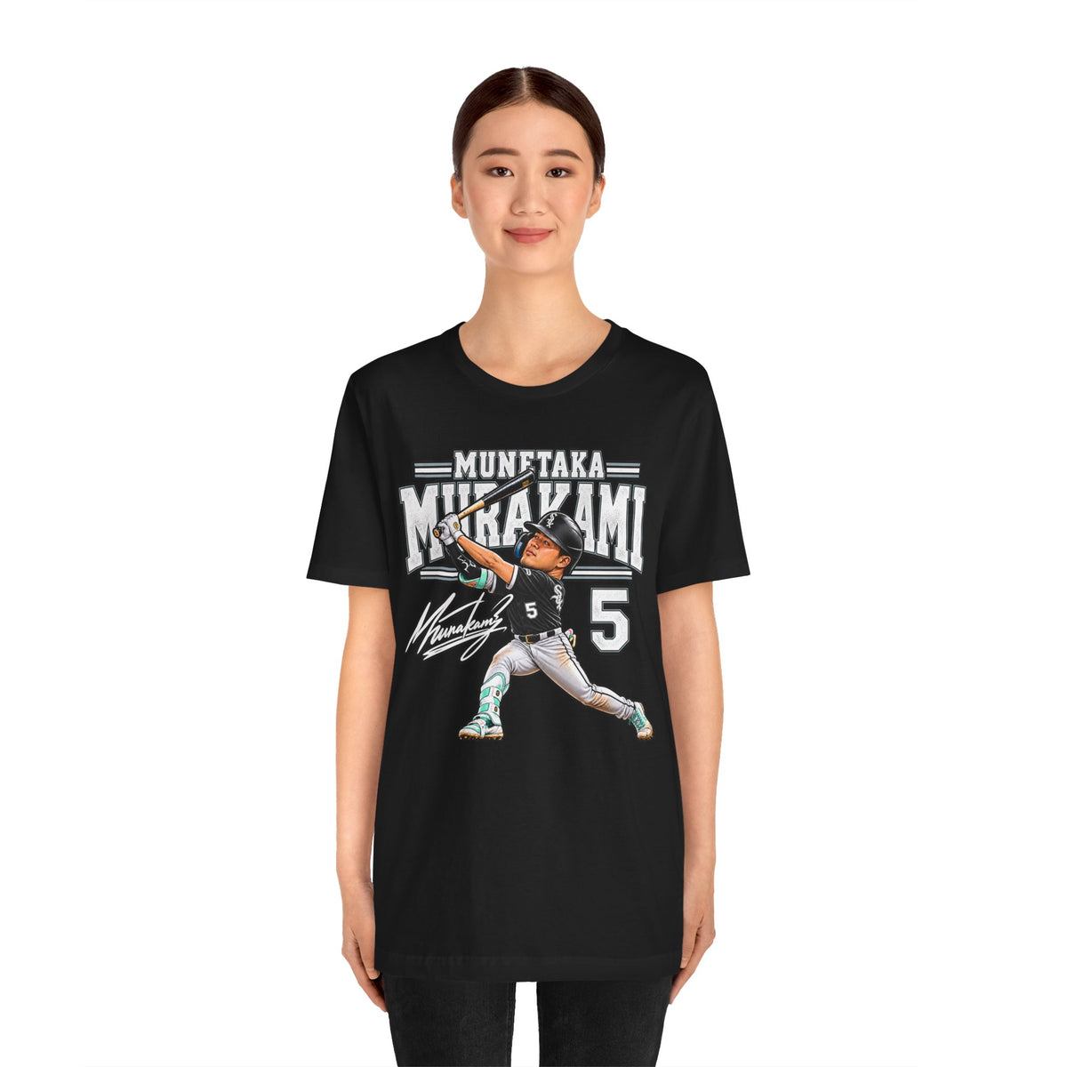 Munetaka Murakami #5 baseball graphic tee product mockup 8