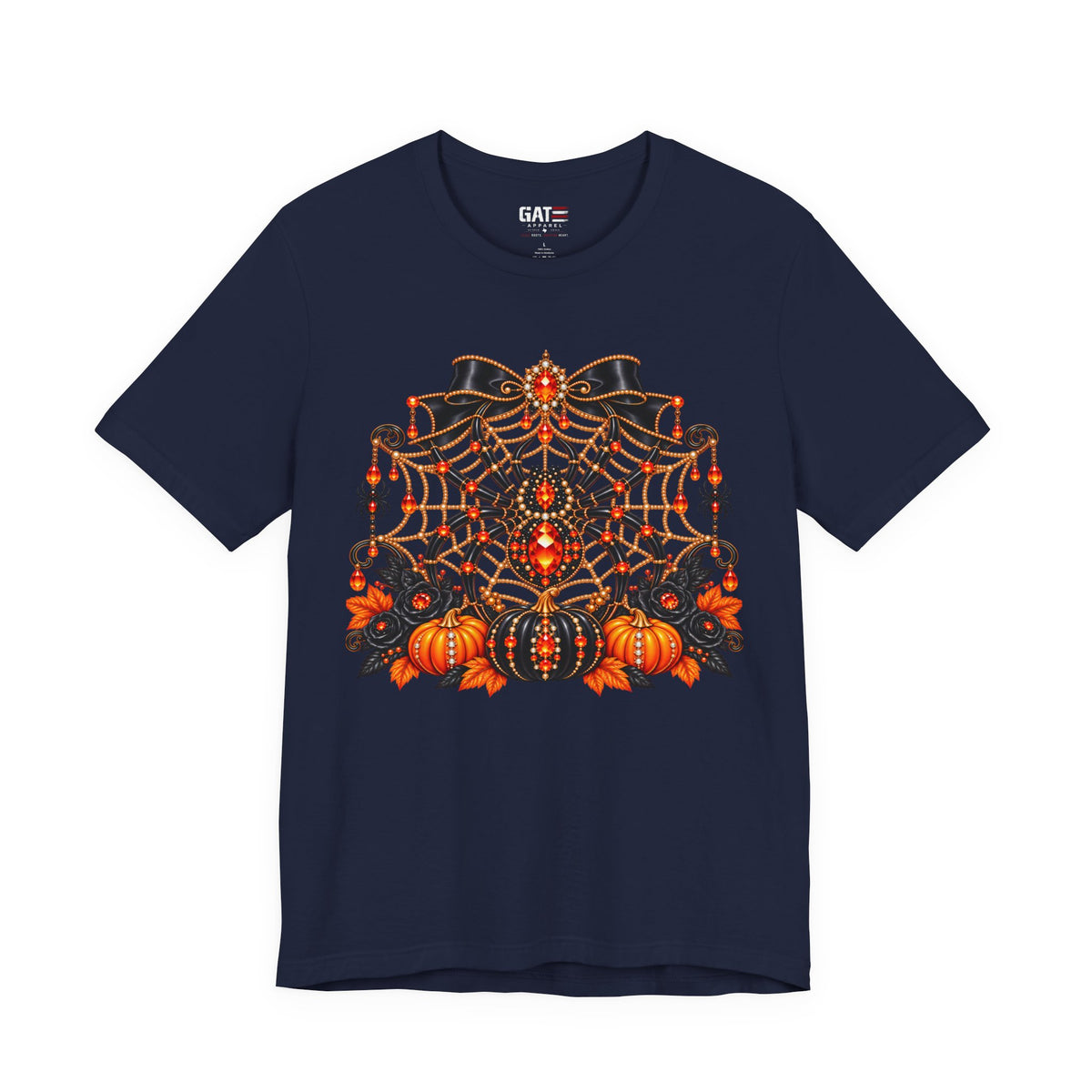 Halloween Spider & Pumpkins Shirt | Gothic Fall Graphic Tee