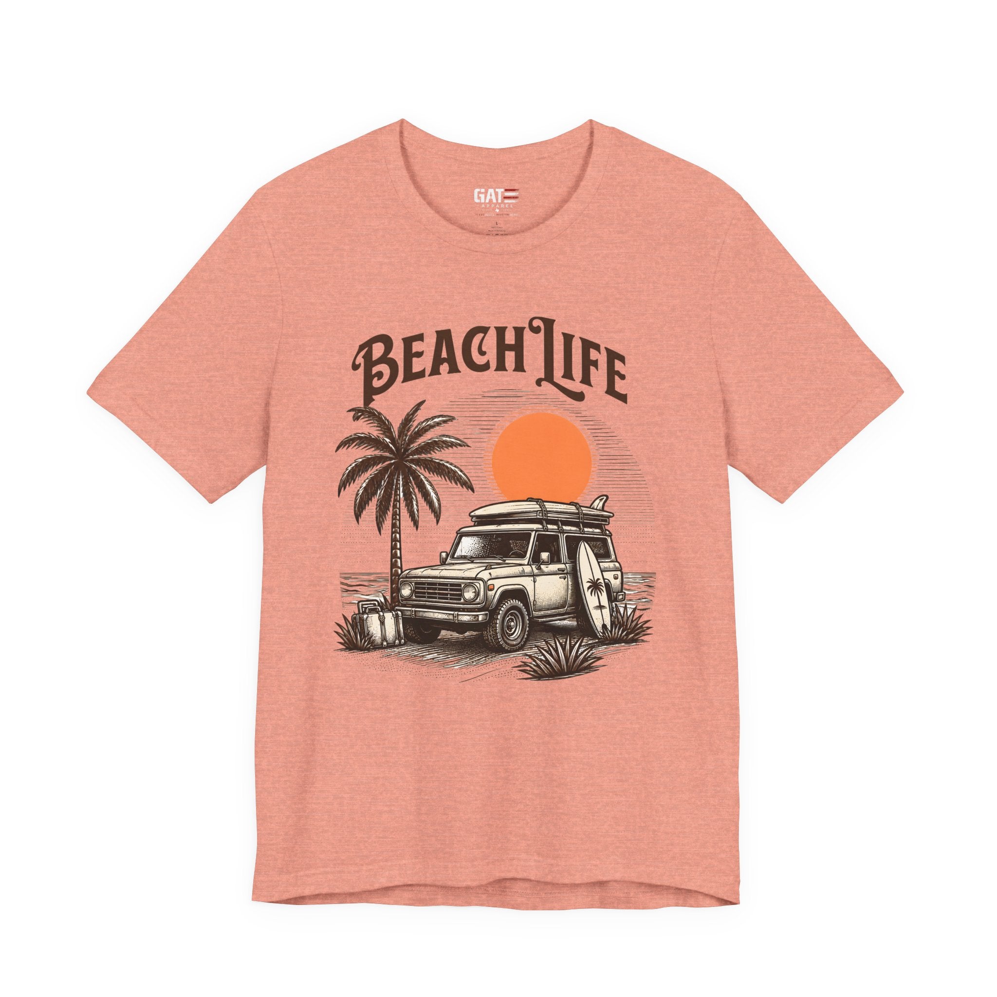 Beach Life Shirt, Retro VW Bus T Shirt, Vintage Camper Van Tee, Coastal Vacation Shirt, Summer Beach Graphic Tee, Surf Style Shirt, Van Life