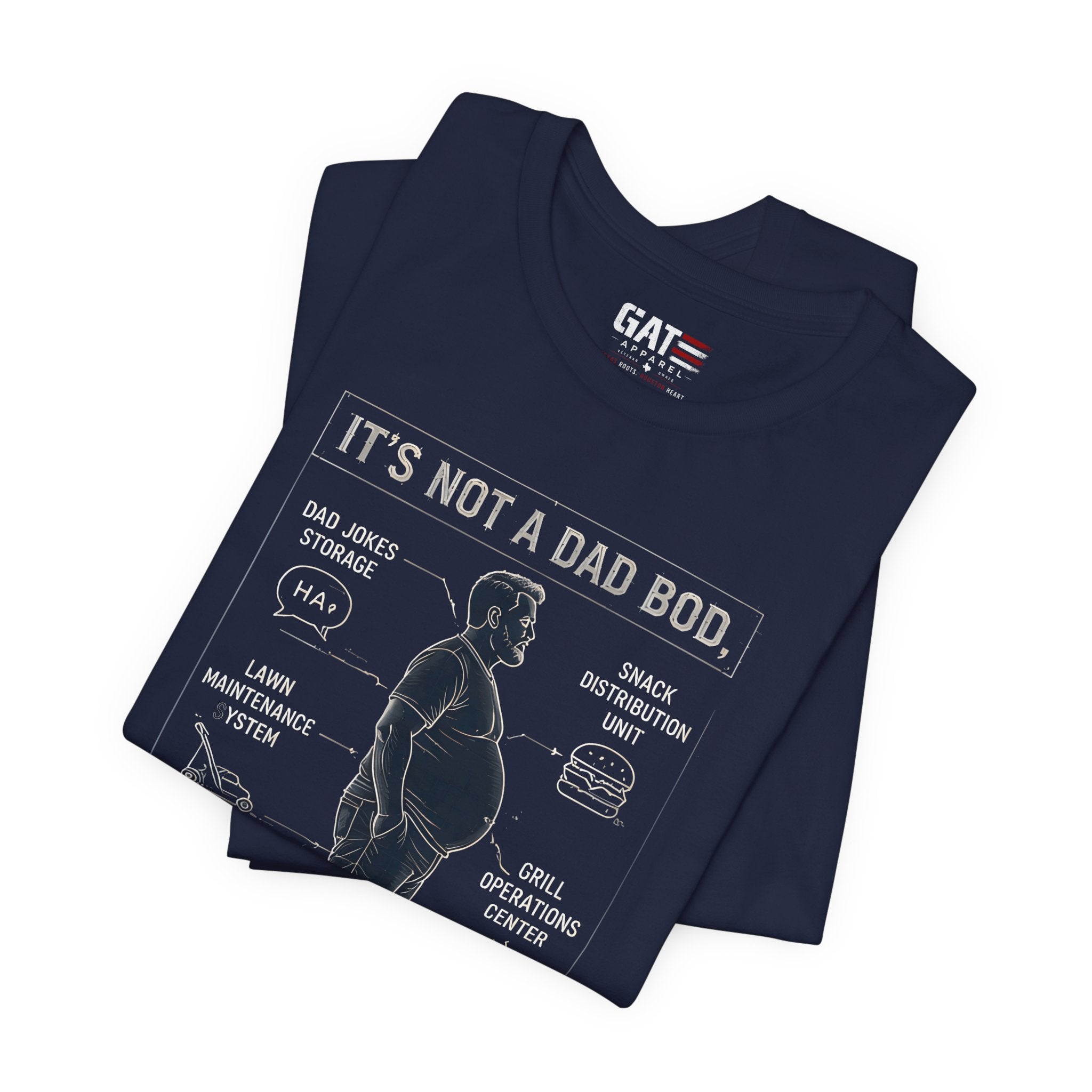 It's Not a Dad Bod It's a Father Figure Shirt | Funny Dad Shirt | Blueprint Dad Bod Tee | Father's Day Gift for Dad | Grill Master Dad Tee