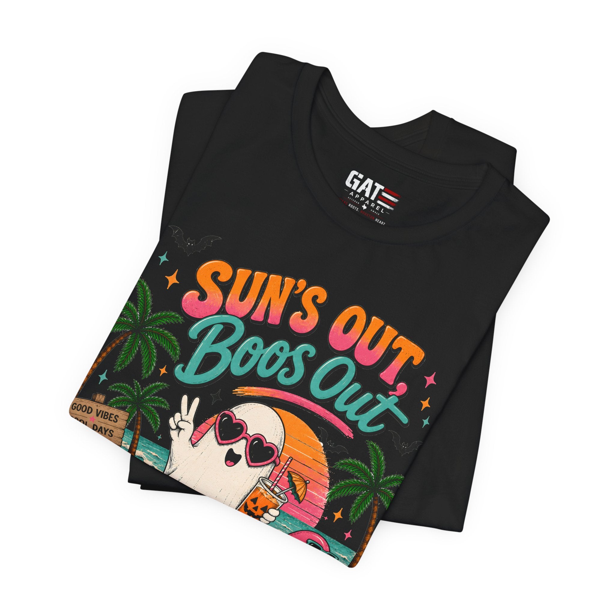 Summerween Shirt, Spooky Beach Shirt, Ghost Beach Tee, Halloween Beach Shirt, Coastal Halloween Tee, Tropical Ghost Shirt