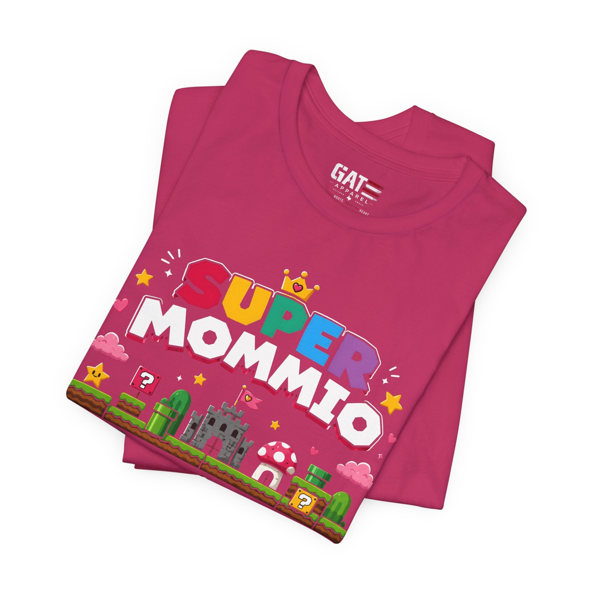 Personalized Super Mommio Shirt, Gamer Mom Shirt with Kids Names, Custom Mother's Day Gift, Retro Video Game Family Tee