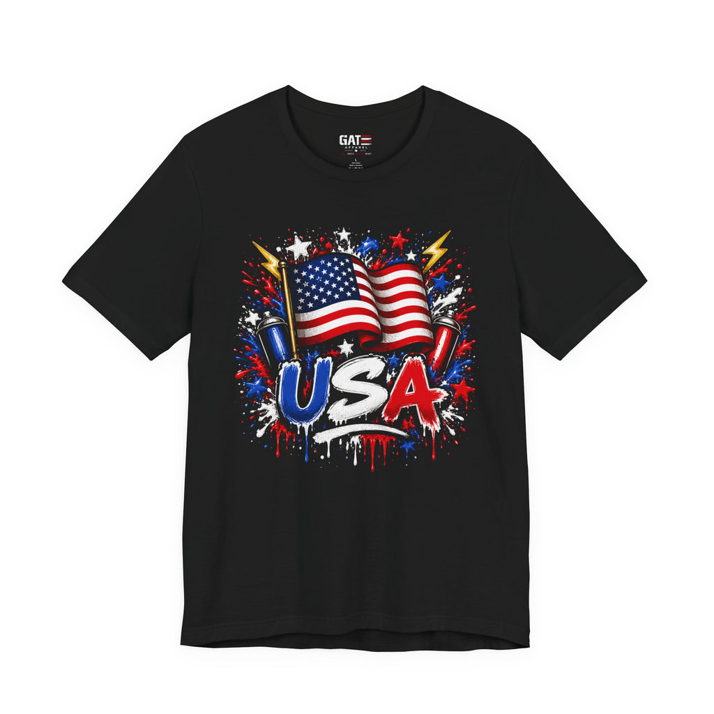 Custom Country Flag Graphic Tee|Graffiti Style Custom Shirt