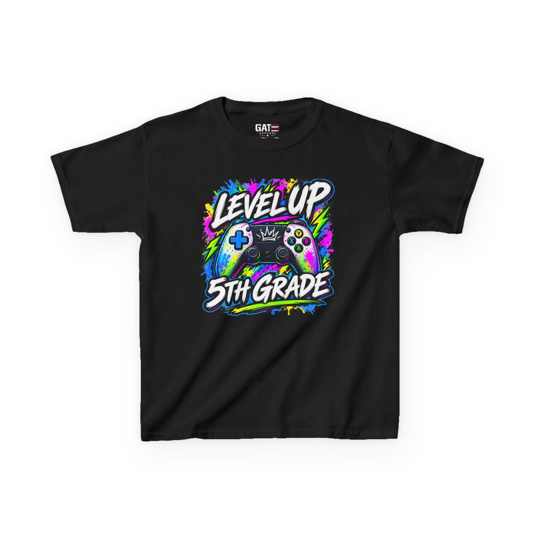 Personalized Grade Level Gamer Shirt – Level Up Kindergarten to 5th Grade Kids Tee