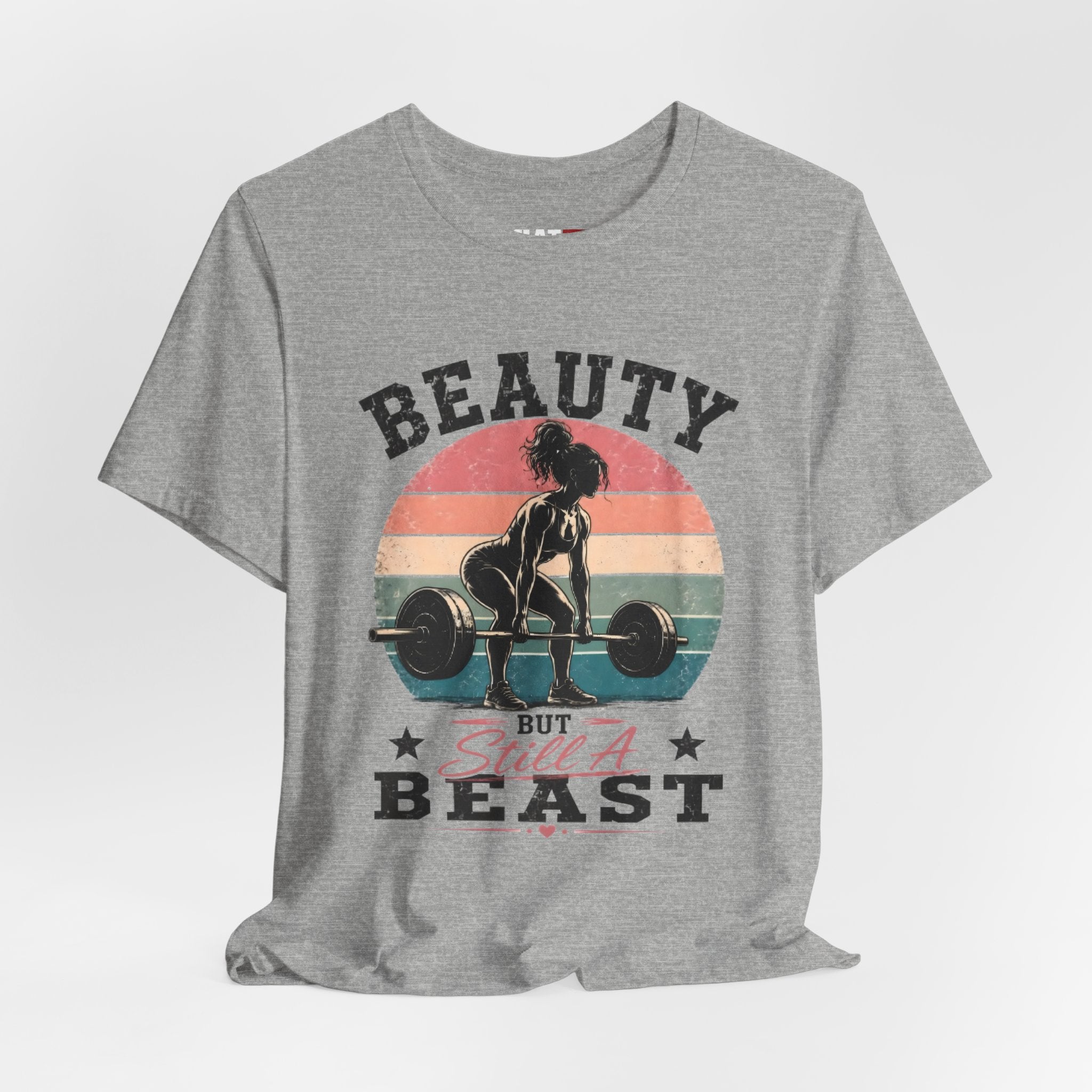 Beauty But Still A Beast Shirt, Retro Gym Shirt for Women, Weightlifting Tee, Fitness Gift, Cute Workout Shirt