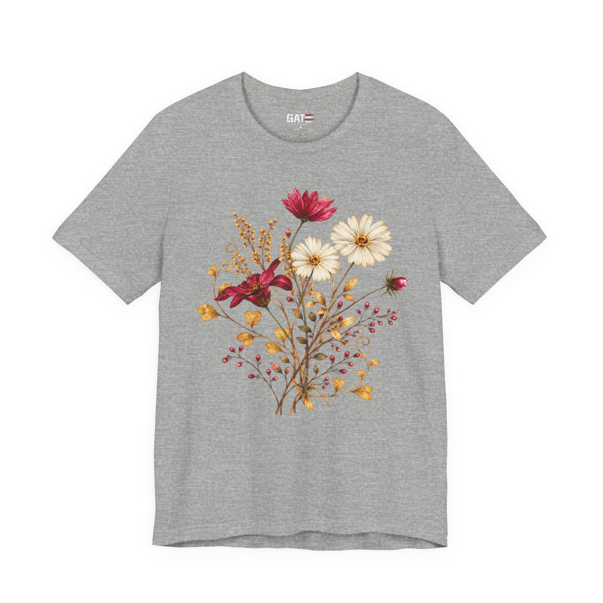 Botanical Wildflower Bouquet Floral Graphic T-Shirt - product image 6