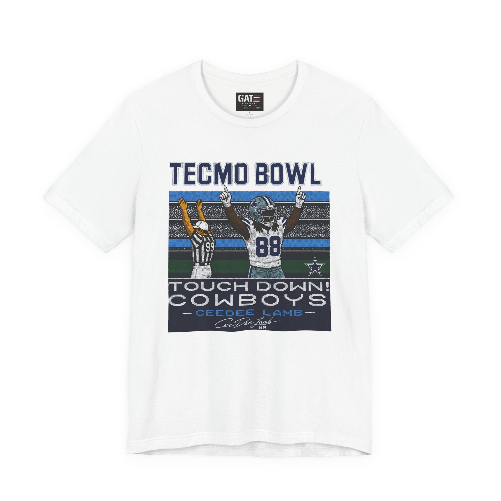 Retro CeeDee Lamb Shirt, Tecmo Bowl Inspired Cowboys Football Tee, Vintage 8 Bit Gamer Shirt, Touchdown Graphic Tee