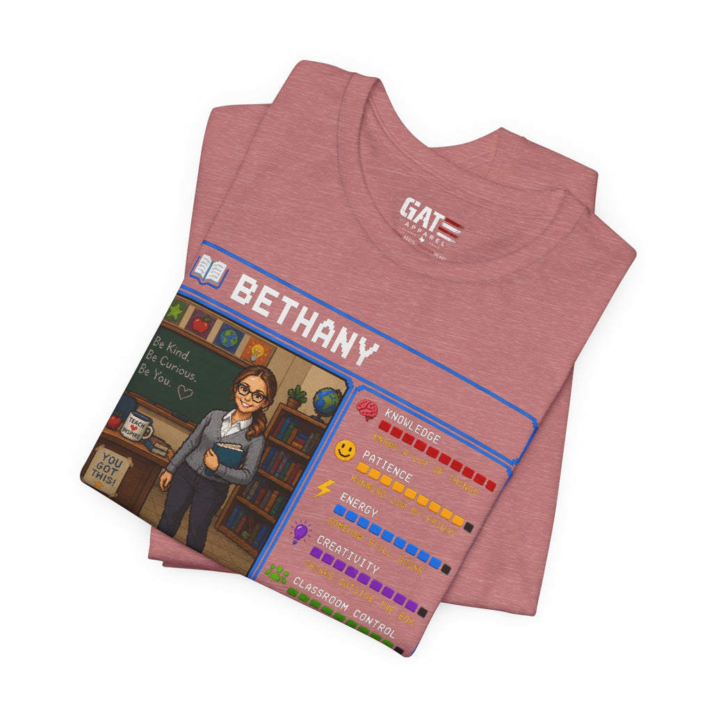 Custom Teacher RPG Character Shirt | Personalized Teacher Gift