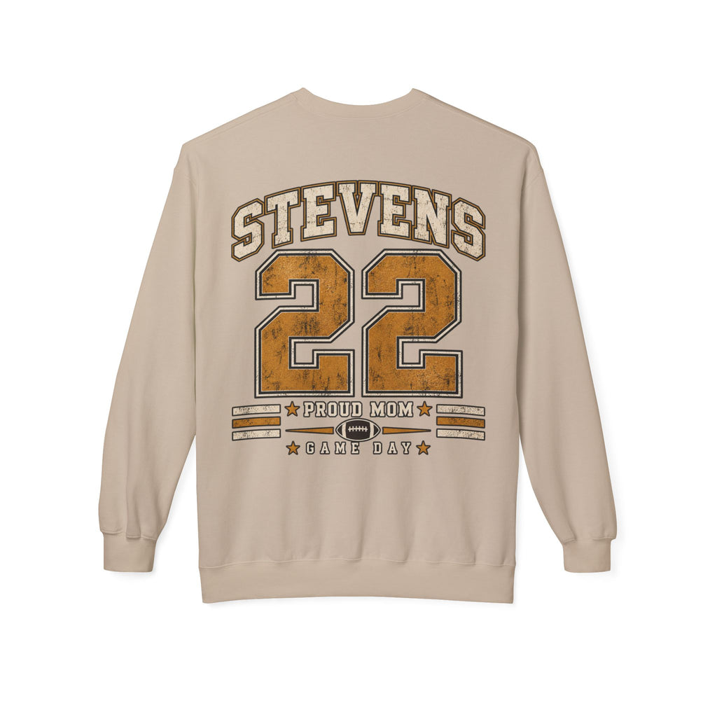 Personalized Football Mom Crewneck Sweatshirt | Custom Player Name & Number