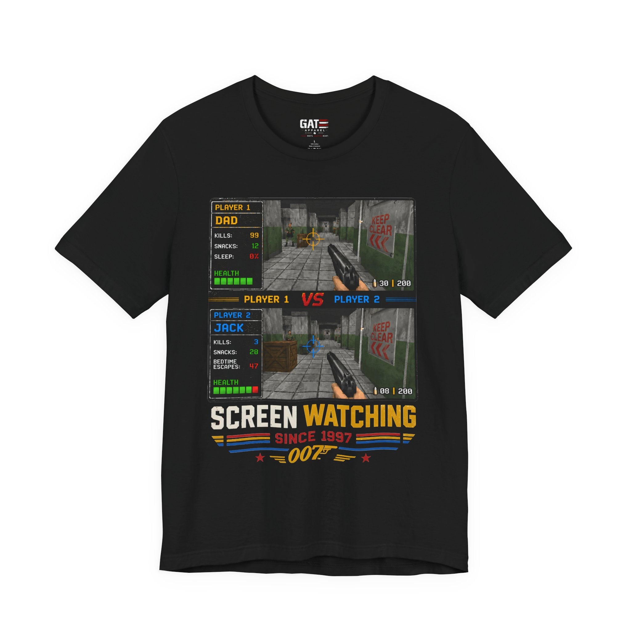 Personalized Gamer Shirt, Custom Gaming T Shirt, Retro Video Game Tee, Gamer Gift with Names, Old School Gaming Shirt, N64, Golden Eye