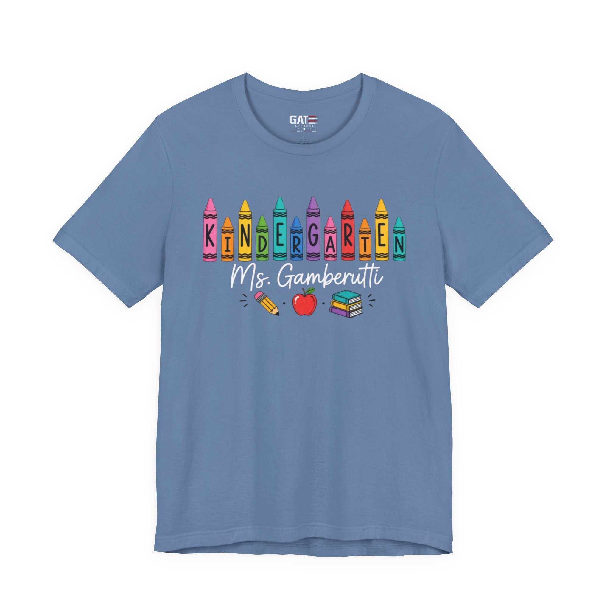 Customize Grade Level and Name Teacher Crayon Shirt