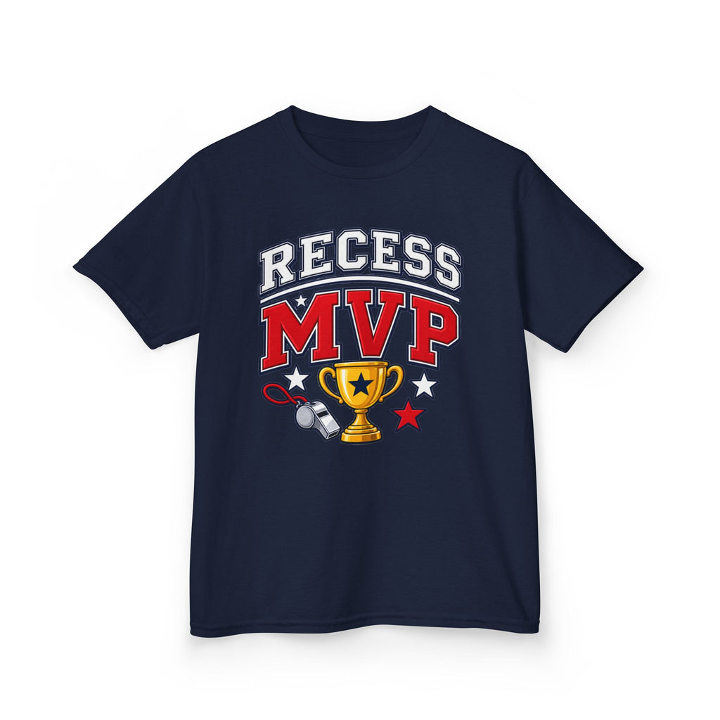 Recess MVP Kids T‑Shirt — Trophy & Whistle Playground Shirt for Boys & Girls