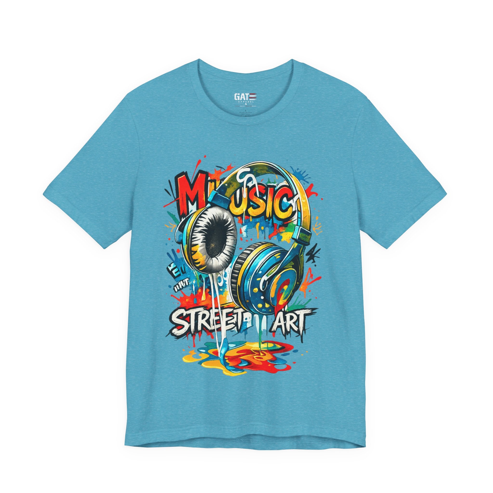 Urban Beats – Music Street Art Headphones Graphic Tee