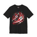 Sneaker Splash T-Shirt — Red/Black Air Shoe Graphic Tee