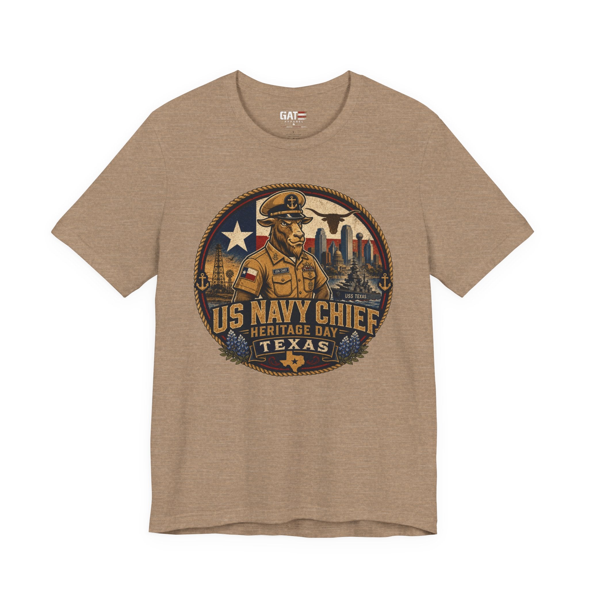 US Navy Chief Heritage Day Texas Shirt, Navy Chief Goat Shirt, Chief Petty Officer Gift, Military Pride Tee, Navy Veteran