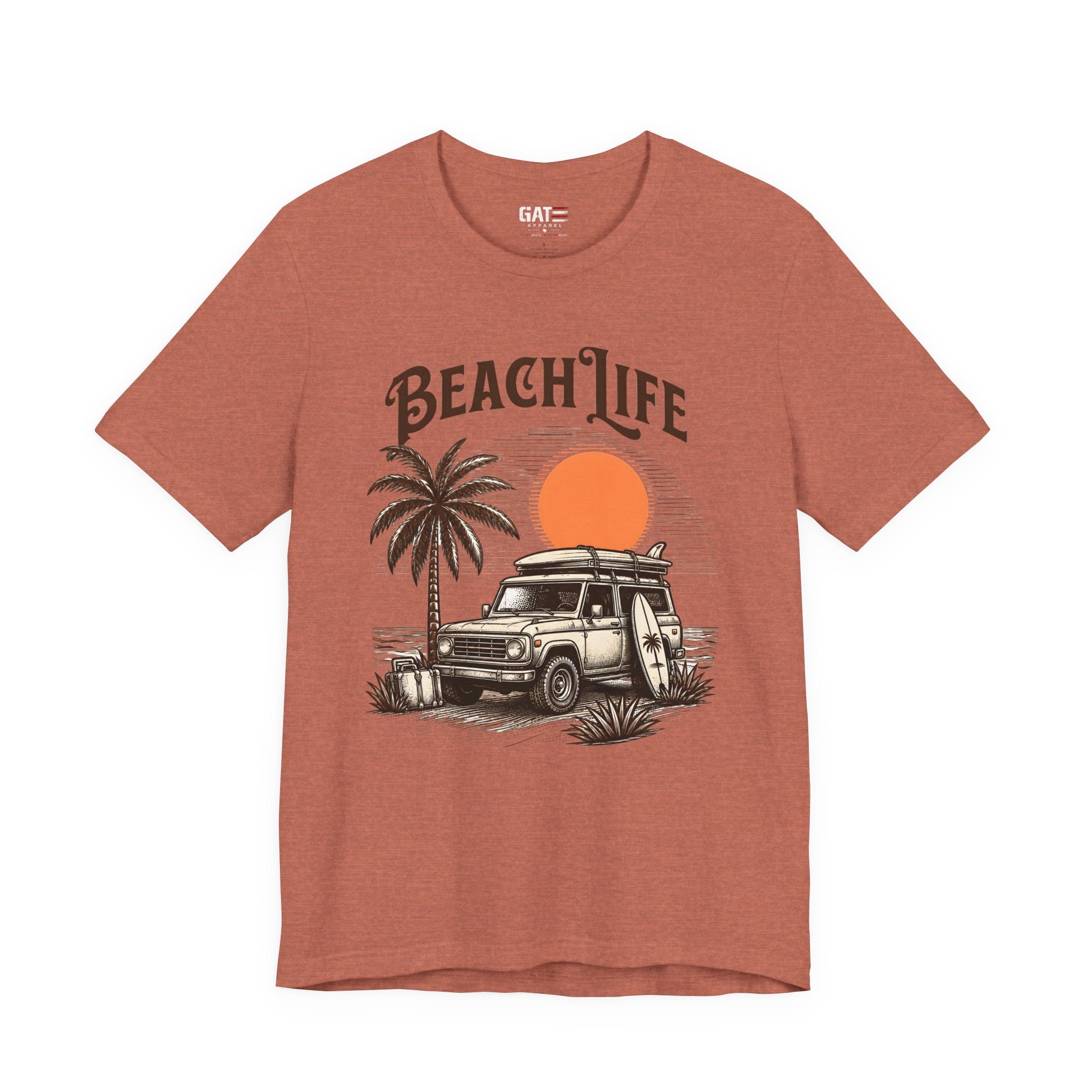Beach Life Shirt, Retro VW Bus T Shirt, Vintage Camper Van Tee, Coastal Vacation Shirt, Summer Beach Graphic Tee, Surf Style Shirt, Van Life