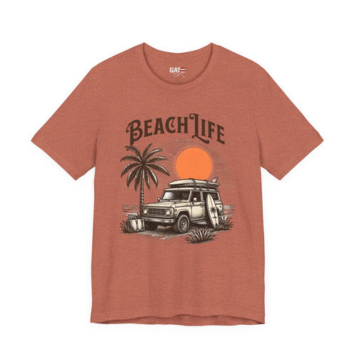 Beach Life Shirt, Retro VW Bus T Shirt, Vintage Camper Van Tee, Coastal Vacation Shirt, Summer Beach Graphic Tee, Surf Style Shirt, Van Life