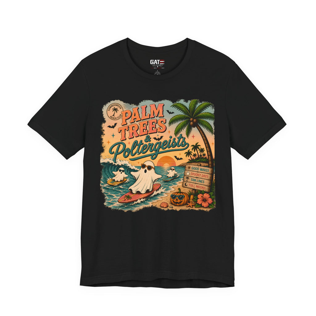 Summerween Shirt, Spooky Beach Shirt, Ghost Beach Tee, Halloween Beach Shirt, Coastal Halloween Tee, Tropical Ghost Shirt