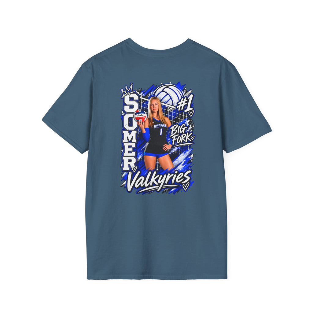 Volleyball Mom Senior Player Photo Tee — Custom Photo Team Name and Number
