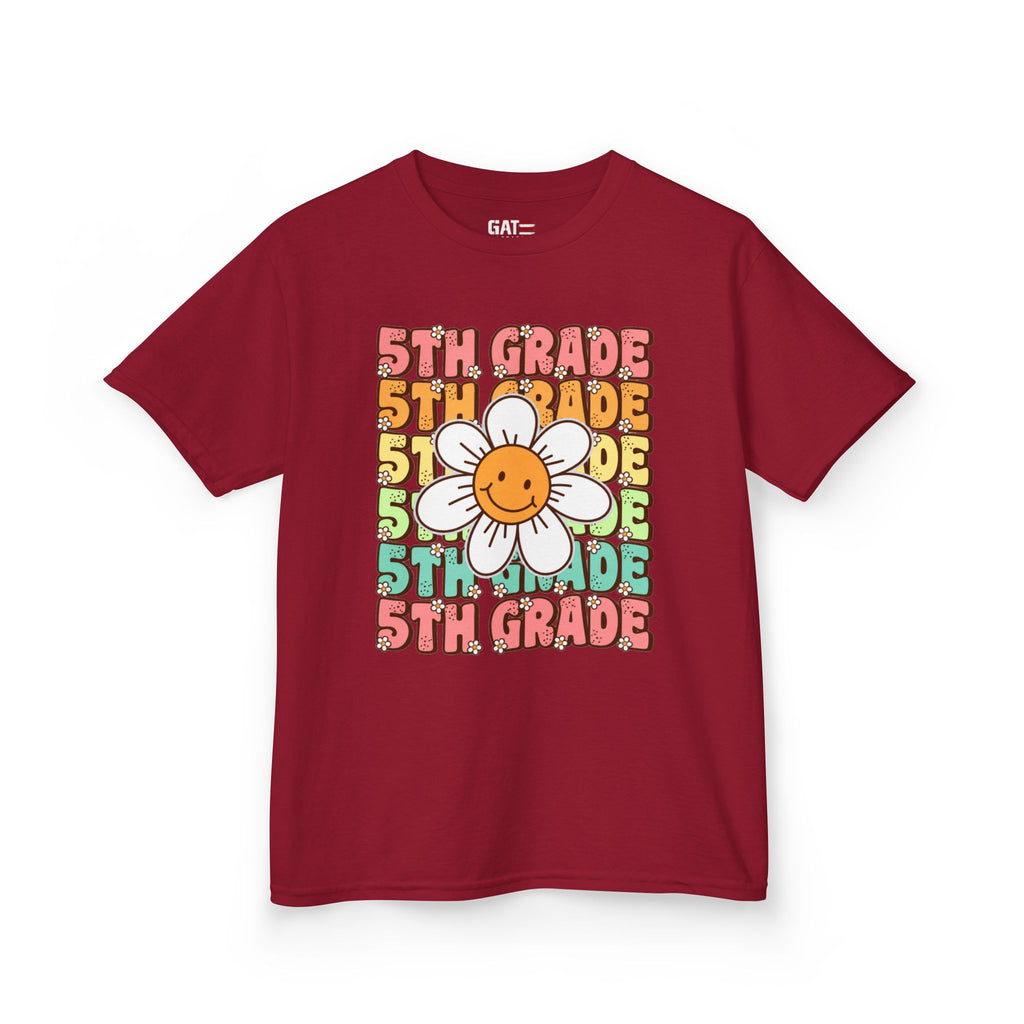 Custom Grade Level Shirt for Kids – Retro Daisy Back to School Tee