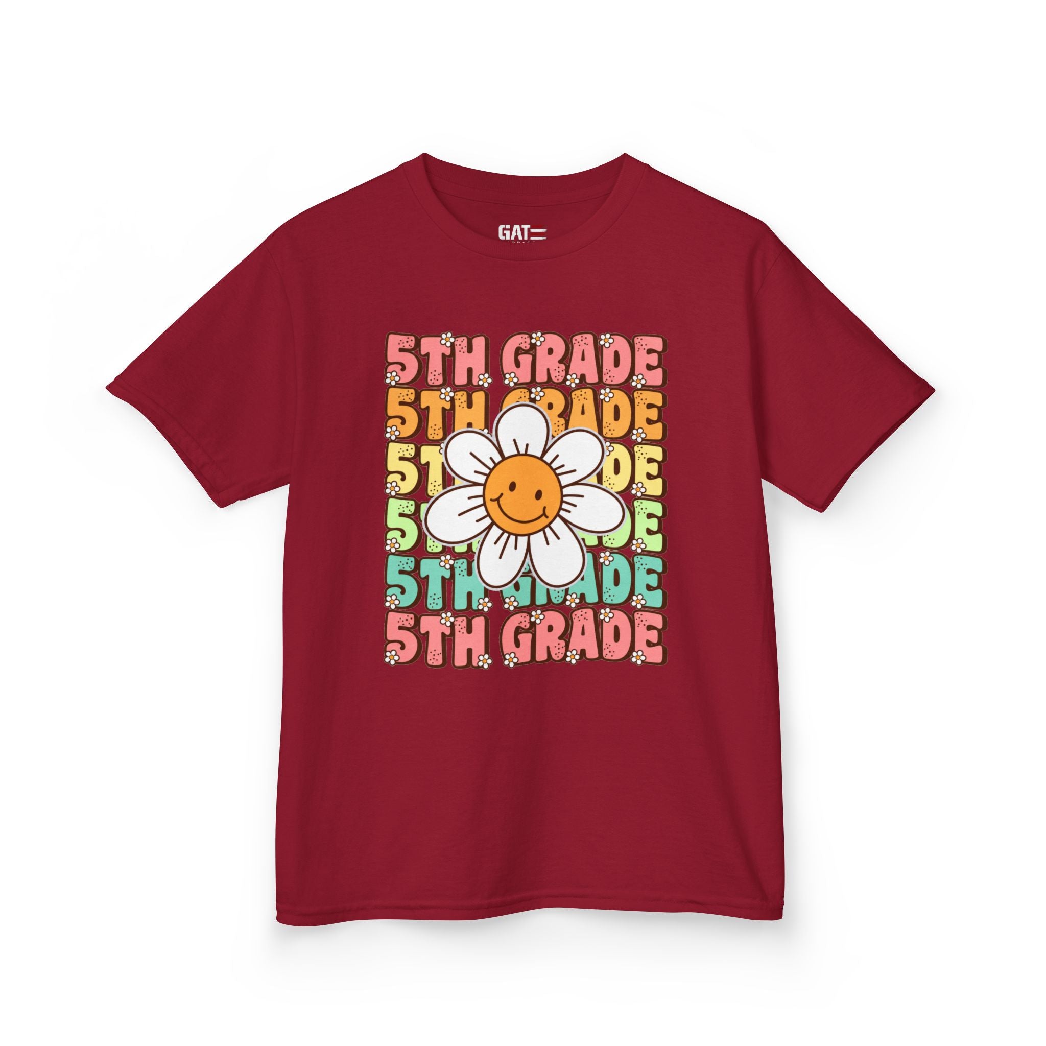 Custom Grade Level Shirt for Kids – Retro Daisy Back to School Tee