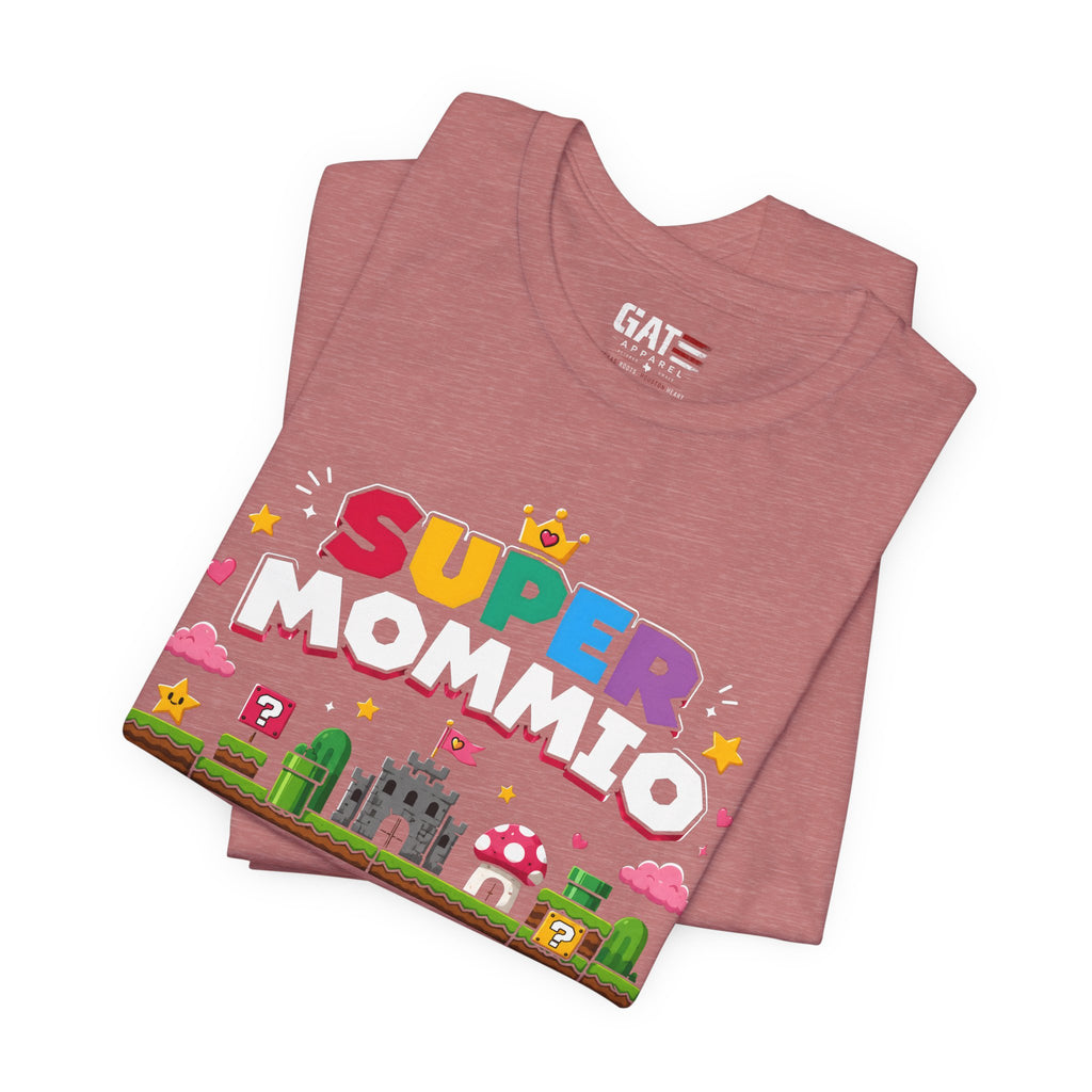 Super Mommio pixel game design T-Shirt | Retro video game mom tee