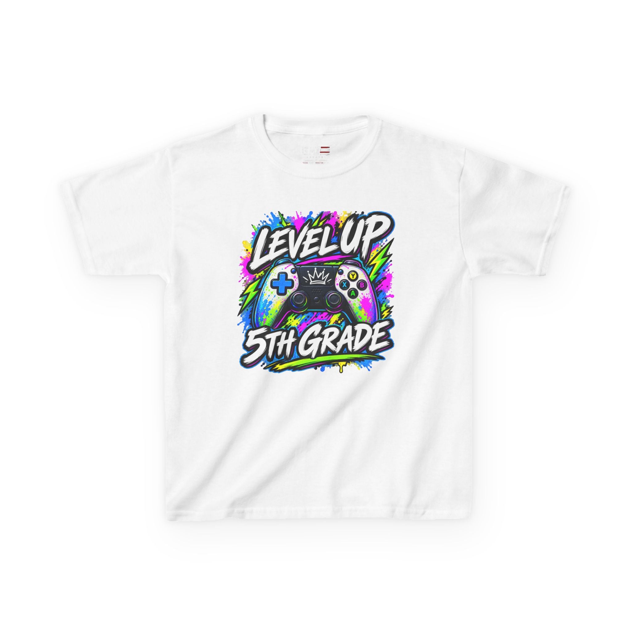 Personalized Grade Level Gamer Shirt – Level Up Kindergarten to 5th Grade Kids Tee