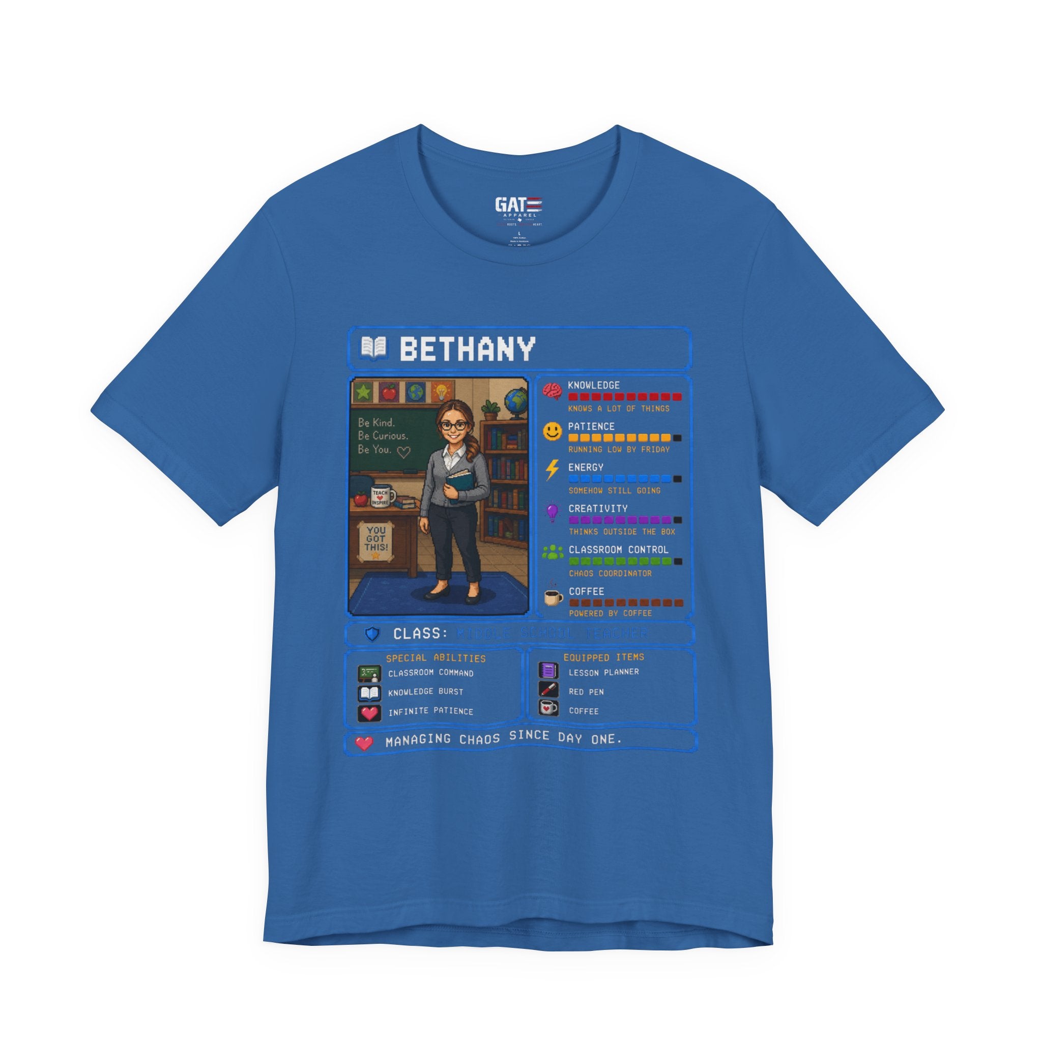 Custom Teacher RPG Character Shirt | Personalized Teacher Gift