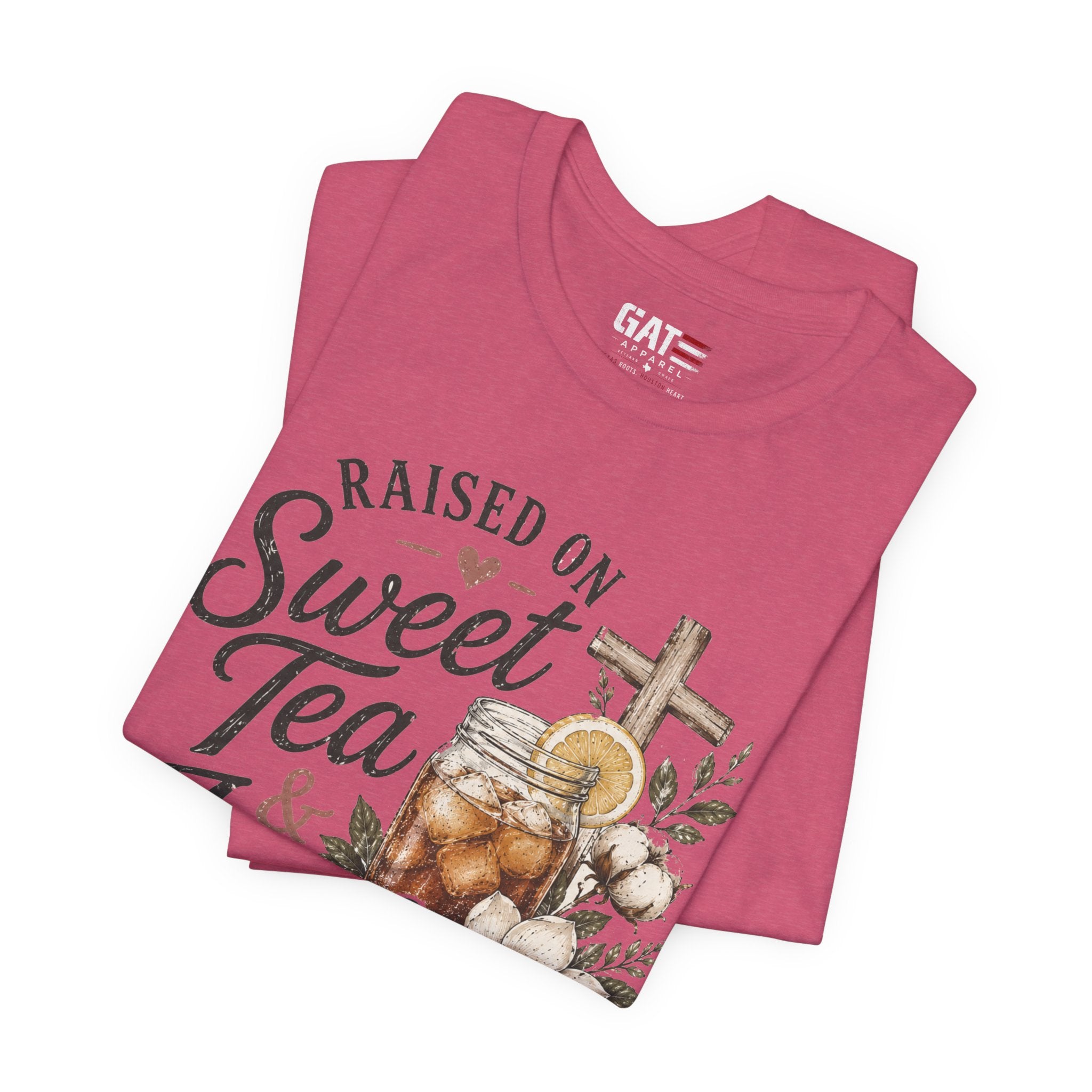 Southern Christian Shirt, Faith Graphic Tee, Sweet Tea Lover Shirt, Country Living Tee, Rustic Farmhouse Gift, Southern Mom Tee