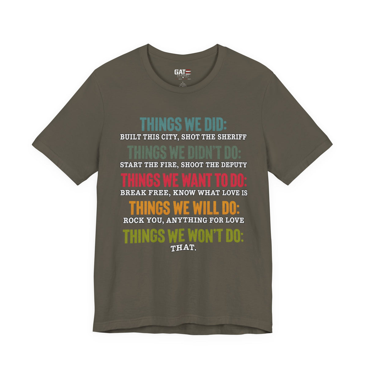 Things We Will Do Checklist T-Shirt — Funny Motivational List Tee