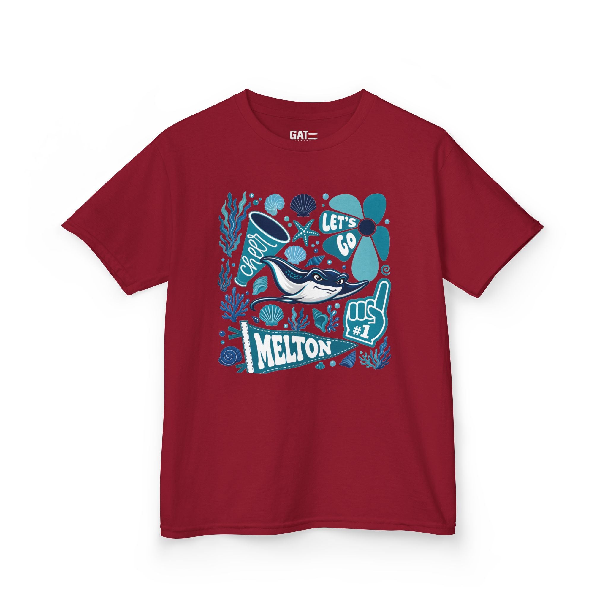 Melton Kids Tee — Blue Ocean Surf Graphic "Melton"