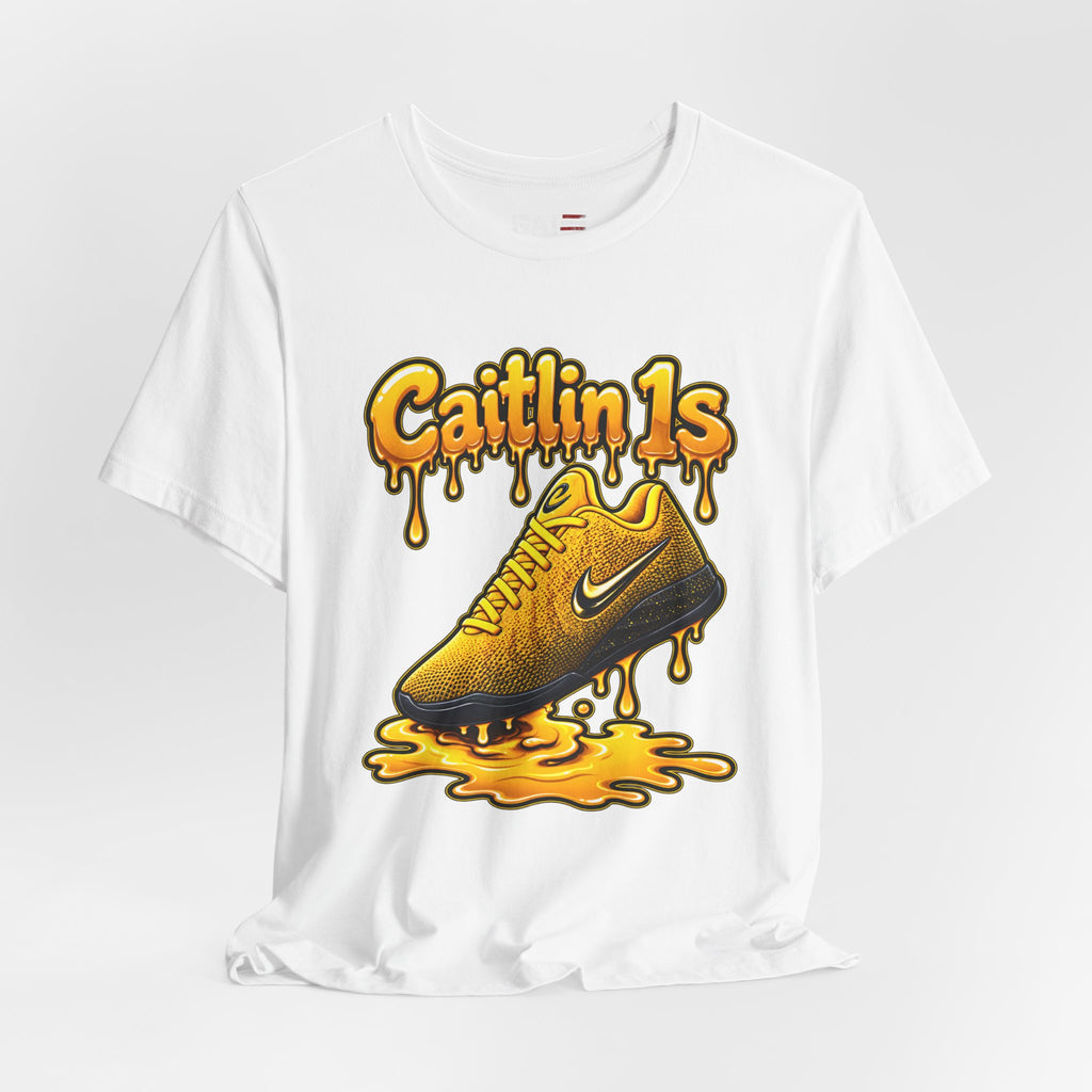 Caitlin Clark Caitlin 1s Iowa Yellow Paint Sneaker Shirt