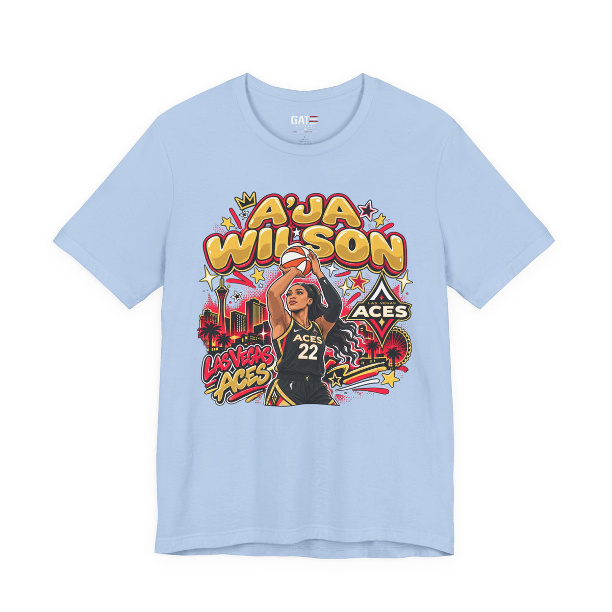 A'ja Wilson Las Vegas Aces Shirt – WNBA Player Graphic Tee product mockup 4