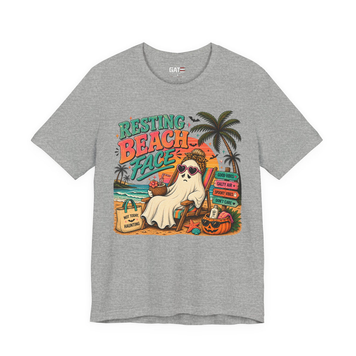Summerween Spooky Beach Shirt | Tropical Ghost Tee Style 4