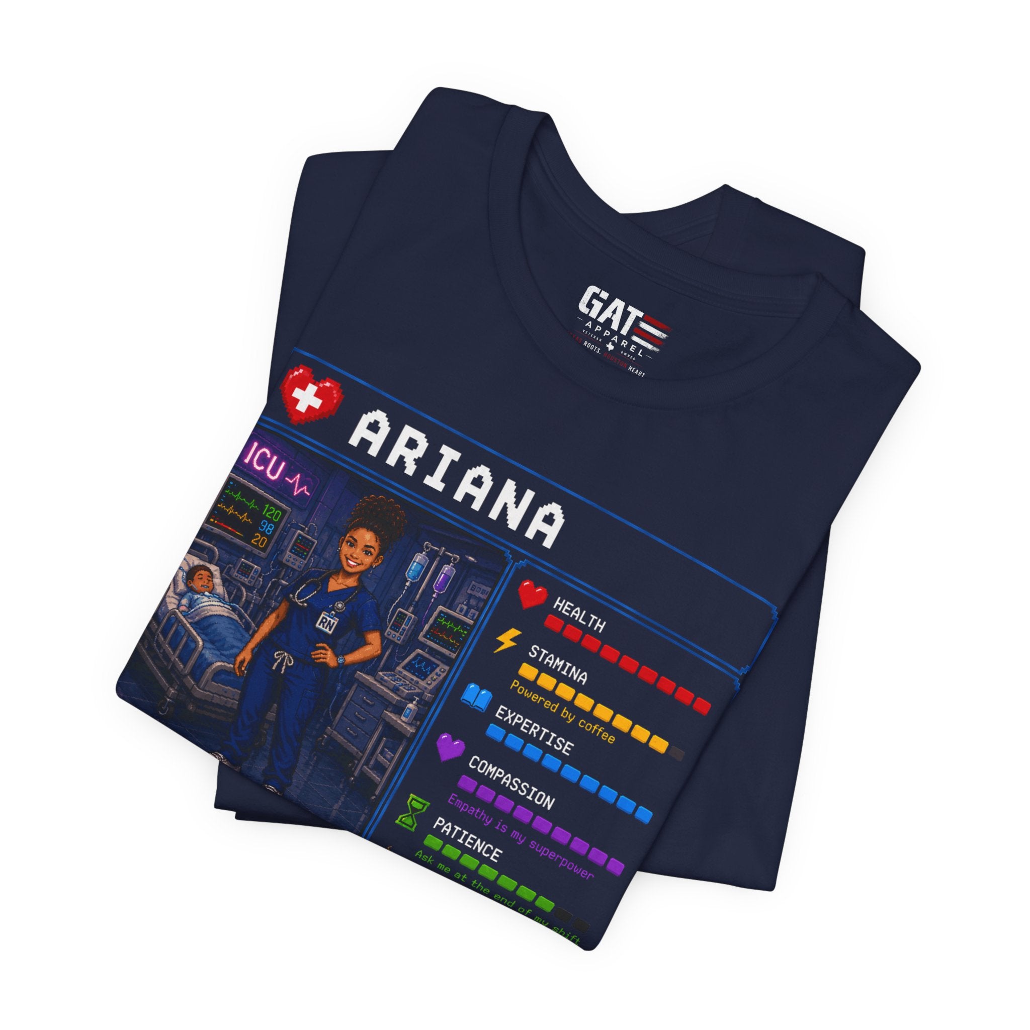 Custom ICU Nurse RPG Character Shirt | Personalized Nurse Gift