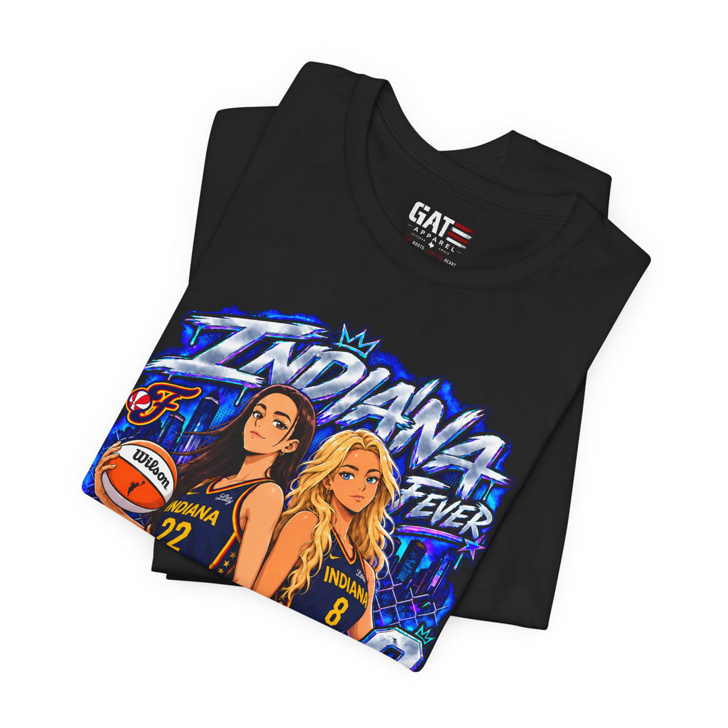Caitlin Clark Sophie Cunningham Indiana Fever Anime Shirt WNBA Basketball Tee
