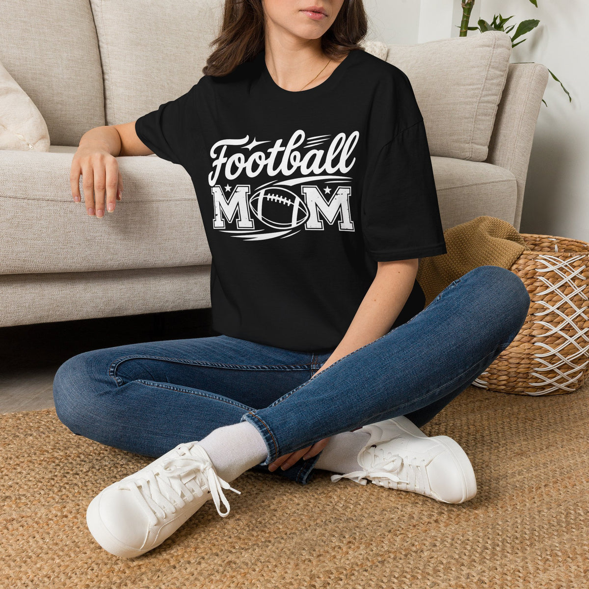 Personalized Football Mom Shirt | Name & Number Tee Style 7