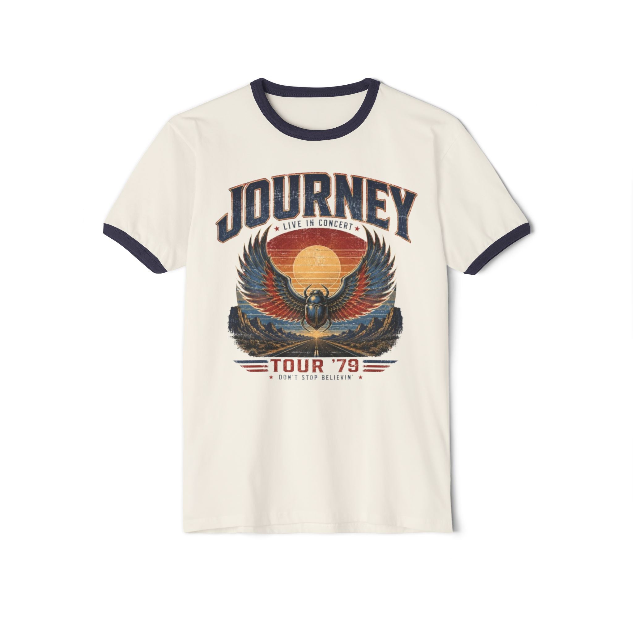 Journey Tour '79 Ringer T-Shirt — Vintage Rock Band Graphic Tee