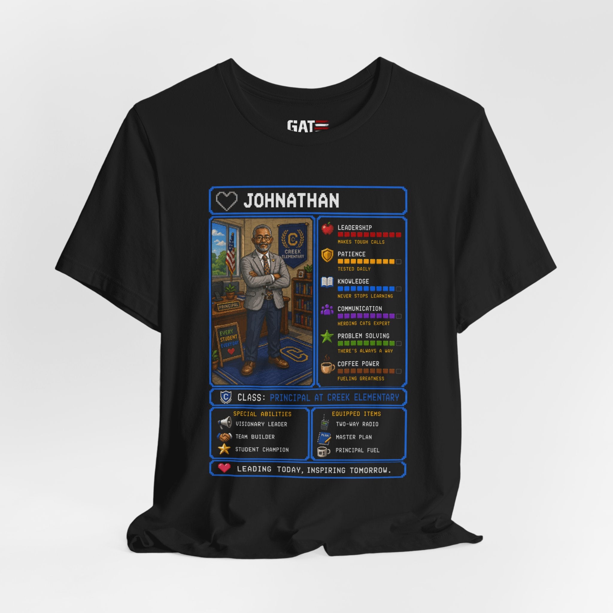 Custom Principal RPG Character Shirt | Personalized School Administrator Gift