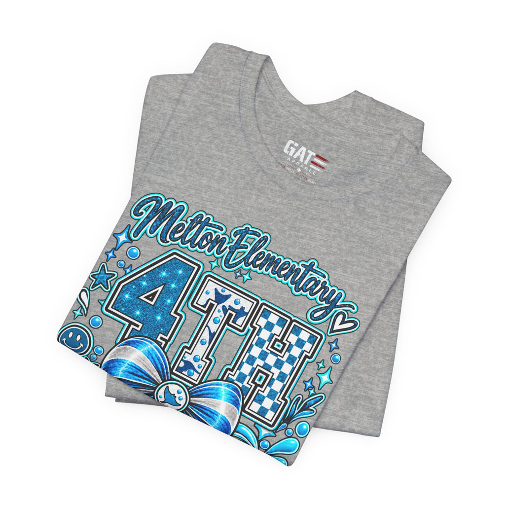 Melton 4th Grade School T‑Shirt — Bow Design